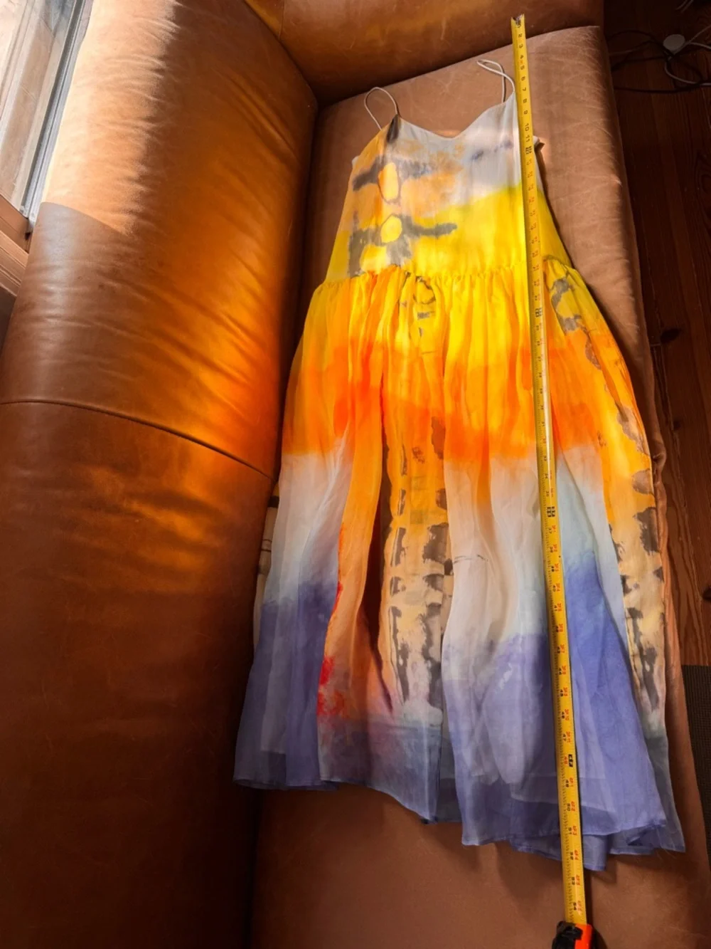 Angel Chen Tie Dye silk runway watercolor Midi Shanghai Spring 2022 collection - Picture 10 of 17